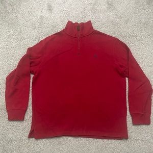 Polo Ralph Lauren Men’s Quarter Zip Sweater. Size: M Color: Red